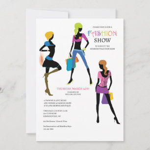 Mod Girls Fashion Show Invitation