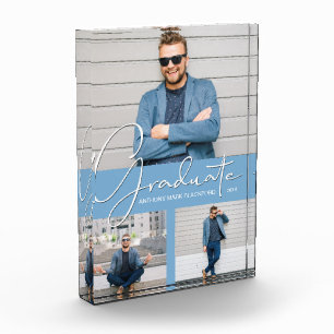Mod Graduate Collage on Powder Blue Photo Block