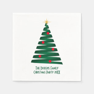 "Mod" Graphic Christmas Tree Paper Napkins