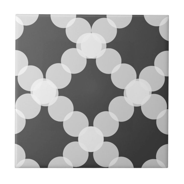 Mod Grey Circle Transparent Pattern Tile (Front)