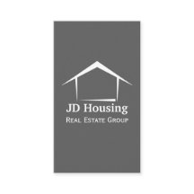 Mod grey white Classy Real estate  businesscards