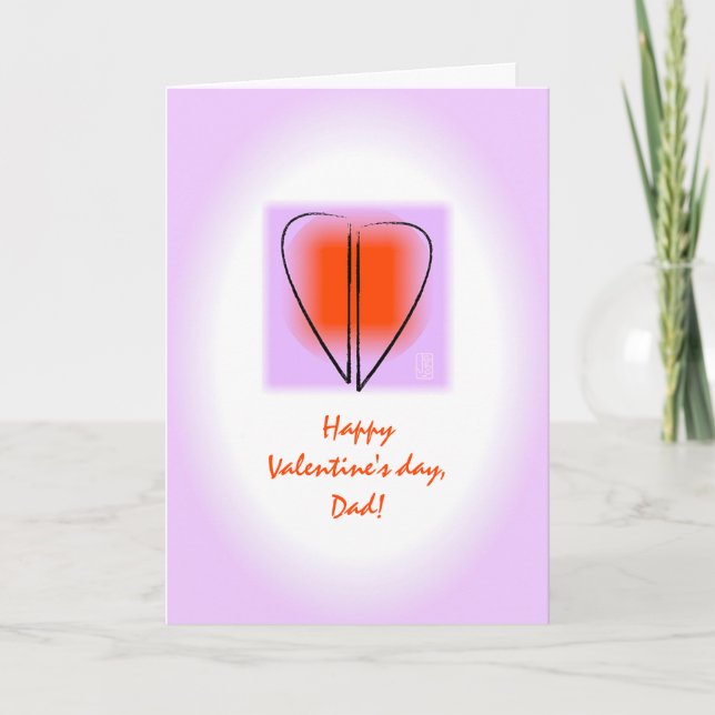 MOD Heart Love To Dad Valentine Card (Front)