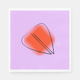 Mod Heart Luncheon Paper Napkin