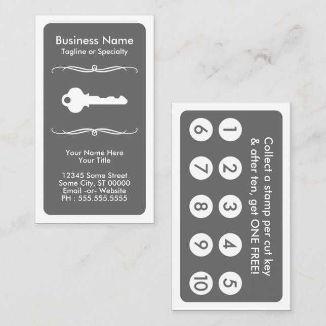 mod KEY loyalty card (Front/Back)