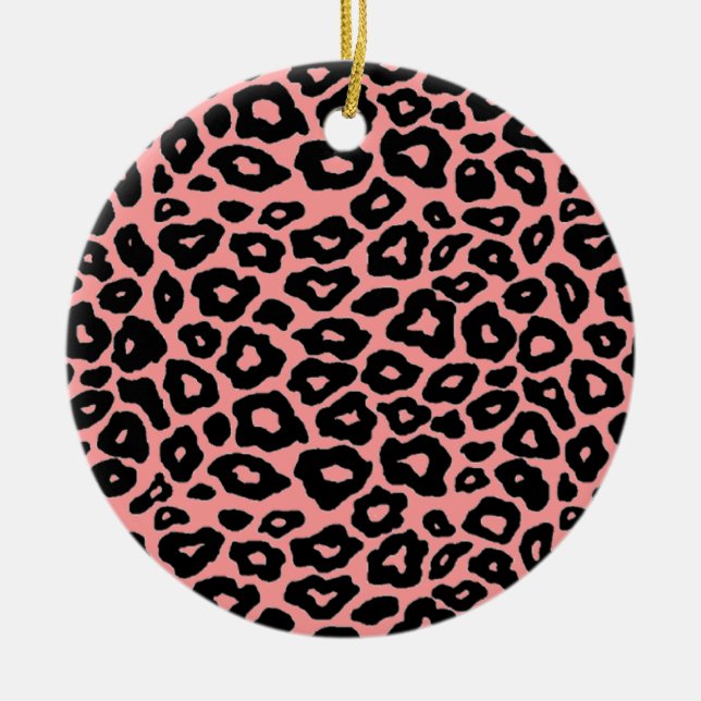 Mod Leopard Ceramic Tree Decoration (Front)