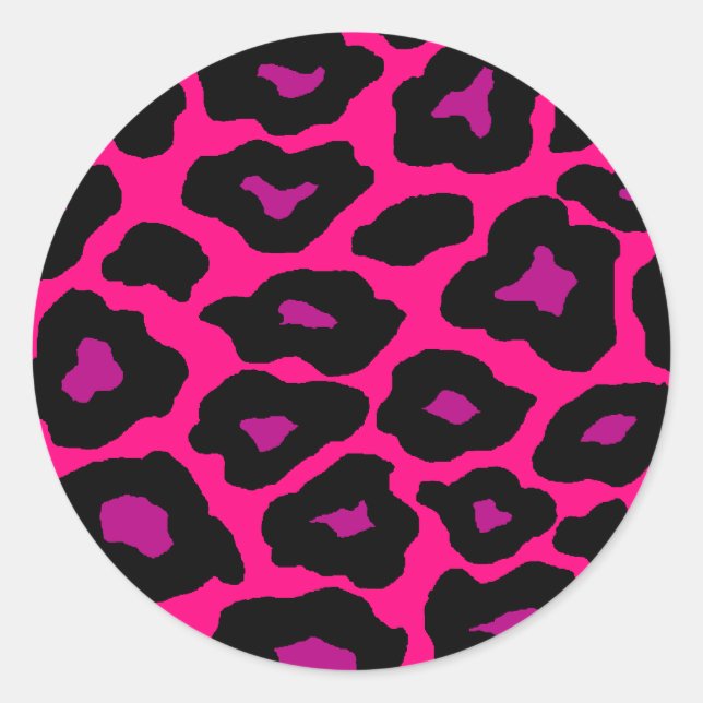 Mod Leopard Classic Round Sticker (Front)