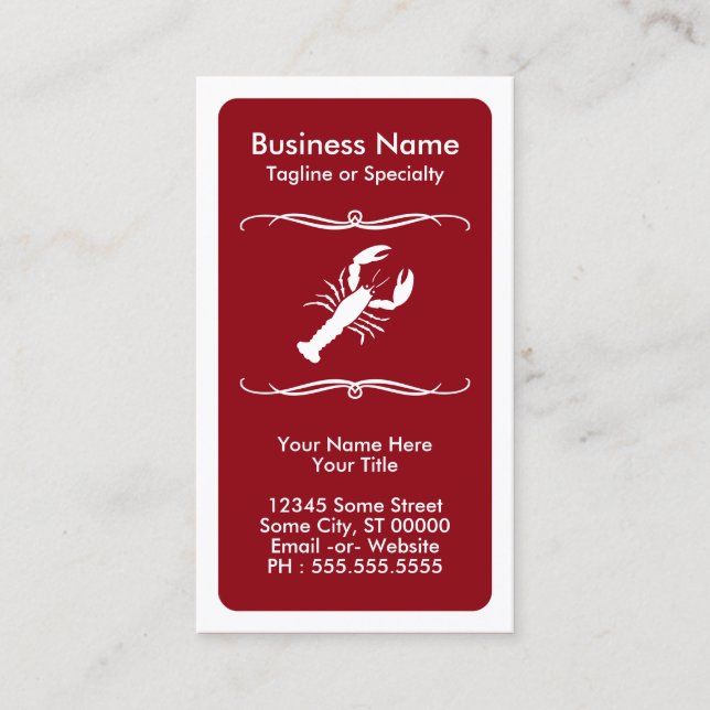 mod lobster business card (Front)