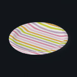 Mod Mama Baby Shower Custom Paper Plates<br><div class="desc">Matching seamlessly with the Mod Mama baby shower suite,  this paper appetizer or cake plate design features bright,  cheerfully coloured stripes to give your modern baby girl's shower party decor a cohesive look without being too matchy-matchy.</div>