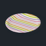 Mod Mama Baby Shower Custom Paper Plates<br><div class="desc">Matching seamlessly with the Mod Mama baby shower suite,  this paper appetizer or cake plate design features bright,  cheerfully coloured stripes to give your modern baby girl's shower party decor a cohesive look without being too matchy-matchy.</div>
