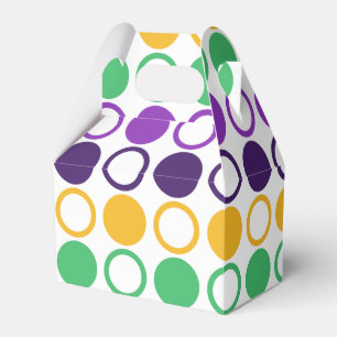 Mod Mardi Gras Dots Favour Box