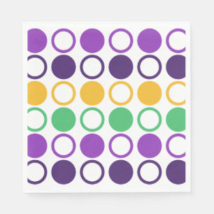 Mod Mardi Gras Dots Napkin