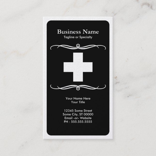 mod medical cross business card (Front)