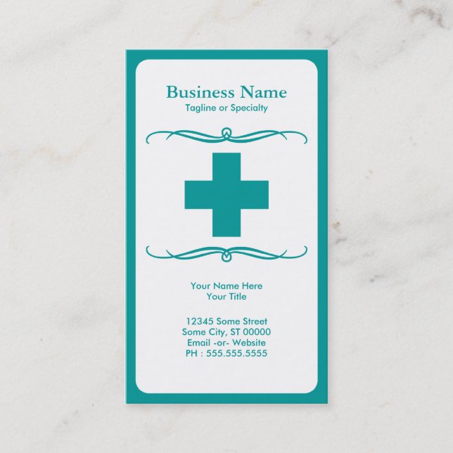 mod medical cross business card (Front)