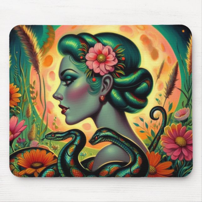 Mod Medusa Mouse Mat (Front)