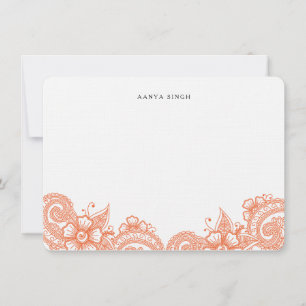 Mod Mehandi Personalised Stationery Card