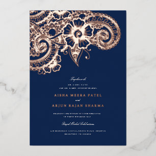 Mod Mehandi Wedding Invitation