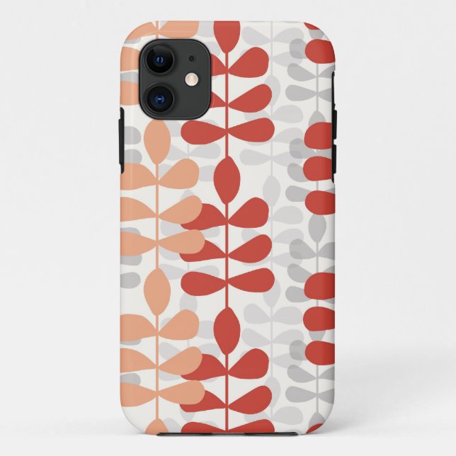 Mod Modern Fern Leaf Graphic Design Pattern Cases (Back)