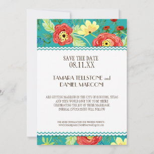 Mod Modern Floral Ranunculus Leaf Rose Bracket Invitation