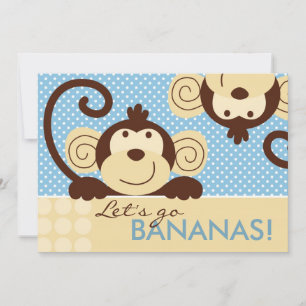 Mod Monkey Birthday Invitation
