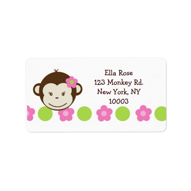 Mod Monkey Girl address labels (Front)
