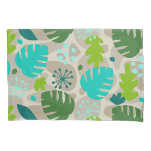 Mod Monstera Leaf Abstract Hawaiian Tropical -Cool Pillowcase