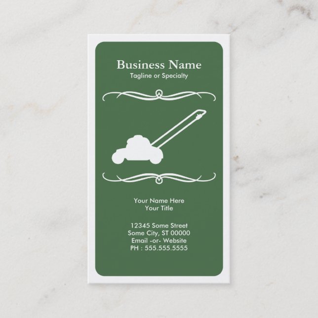 mod mower business card (Front)