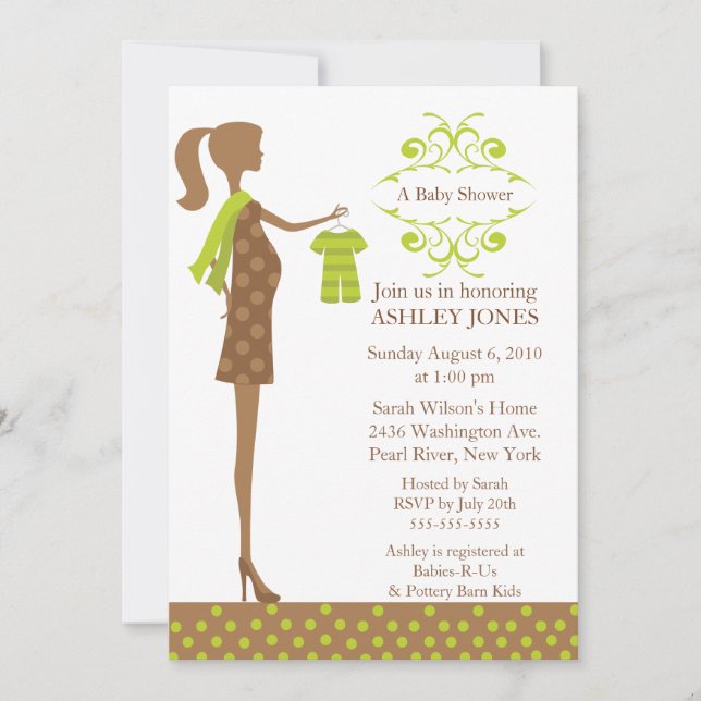 Mod Mum Boy/Girl Baby Shower Invitation (Front)