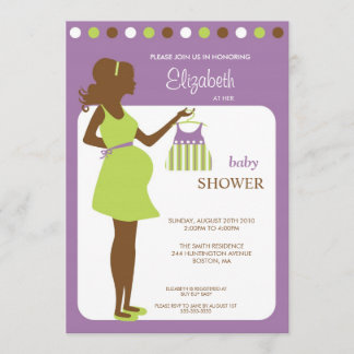 Mod Mum to be Baby Girl Shower Invitation