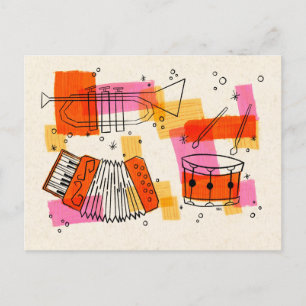 Mod Music  Postcard