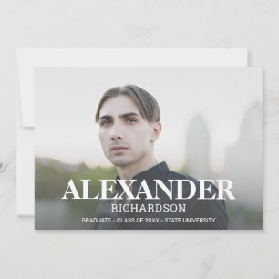 Mod Name Photo Graduation Party Invitation