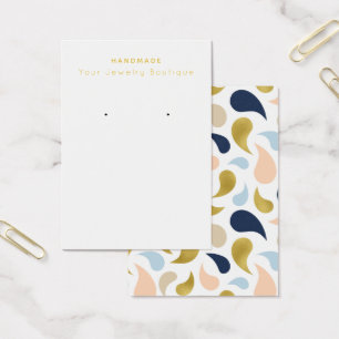 Mod Navy Peach Gold Earring Display Cards