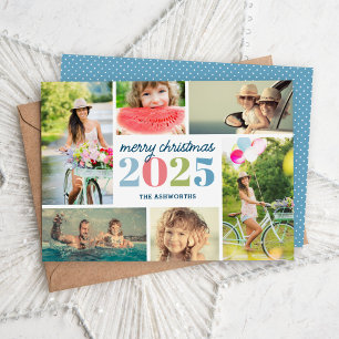 Mod New Year 6 Photo Collage Holiday Card