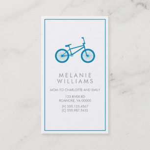 Mod Ocean Blue Bicycle Calling Card