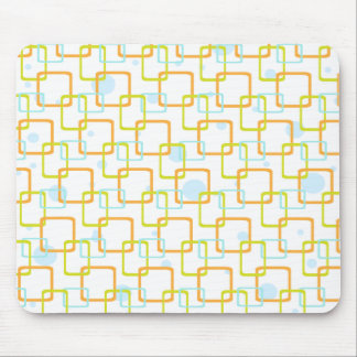 Mod Orange Squares Mouse Mat