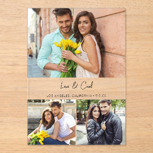 MOD Para Photo Trio H Save the Date Acrylic Invitations