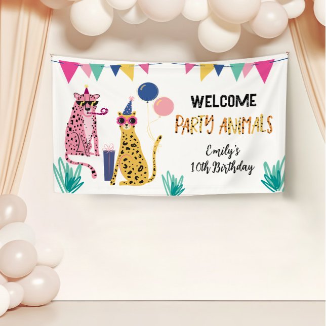 Mod Party Animals Kid's Birthday Party Banner (Creator Uploaded)