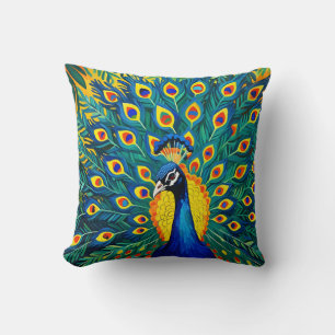 Mod Peacock Cushion