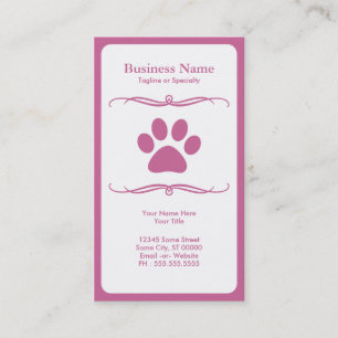 mod pet paw business card