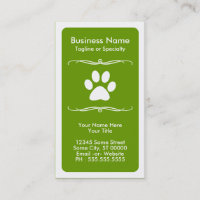 mod pet paw loyalty card