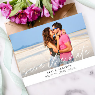 MOD Photo & Calligraphy 4 W Save the Date Invitation