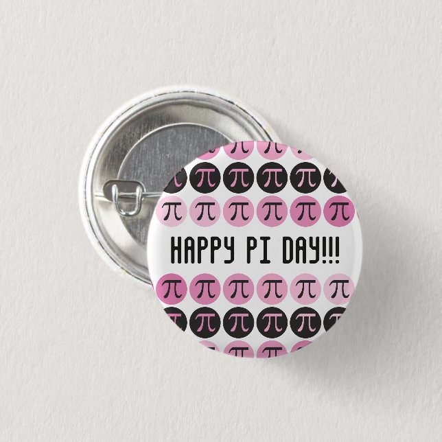 Mod Pi  - Pink Pi 3 Cm Round Badge (Front & Back)