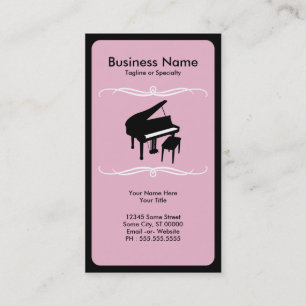mod piano business card