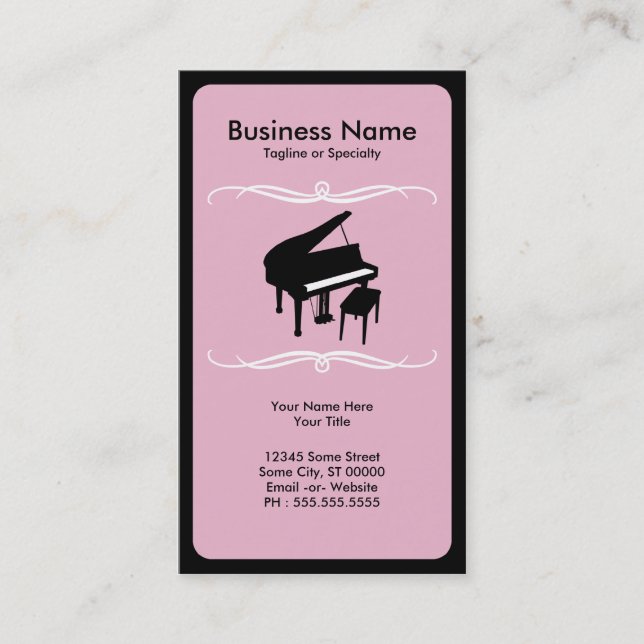 mod piano business card (Front)
