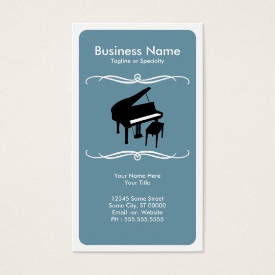 mod piano business card