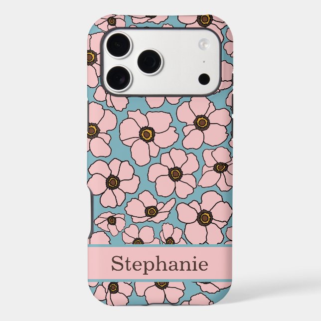 Mod Pink Floral With Personalisation  (Back)