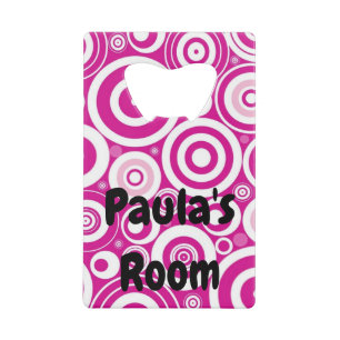 Mod Pink & White Concentric Retro Circles