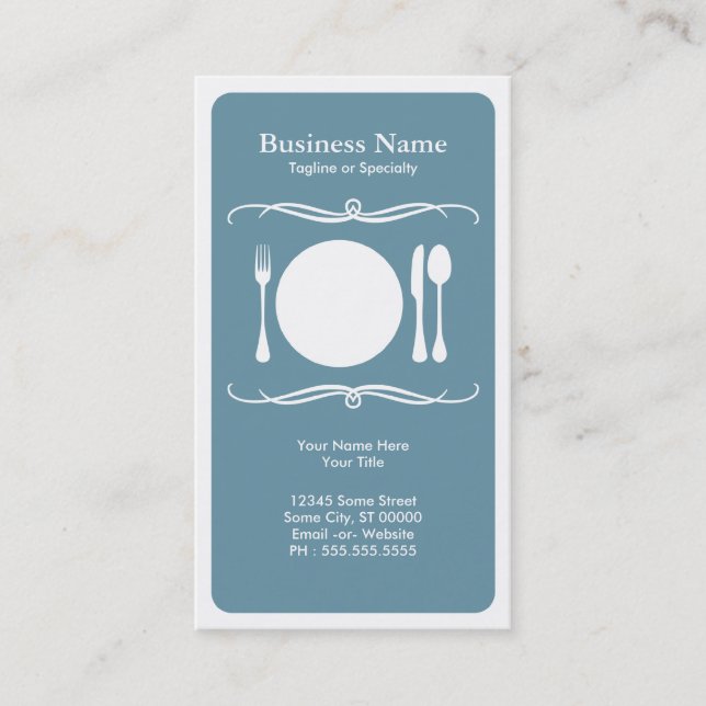 mod place setting business card (Front)
