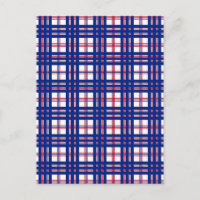 Mod Plaid Pattern Red White Blue