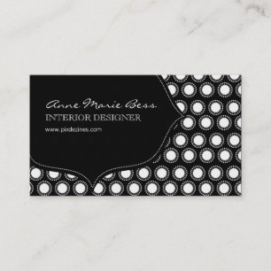 Mod Polka Dots Chocolate business cards