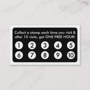 mod POOL HALL loyalty card